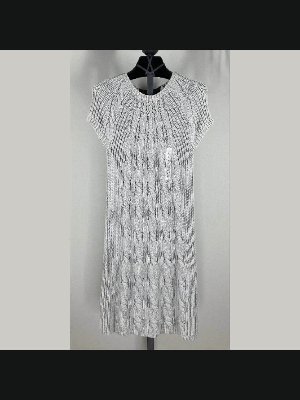 NEW Gap Dress Womens Small gray cable knit sheath pencil preppy casual classic